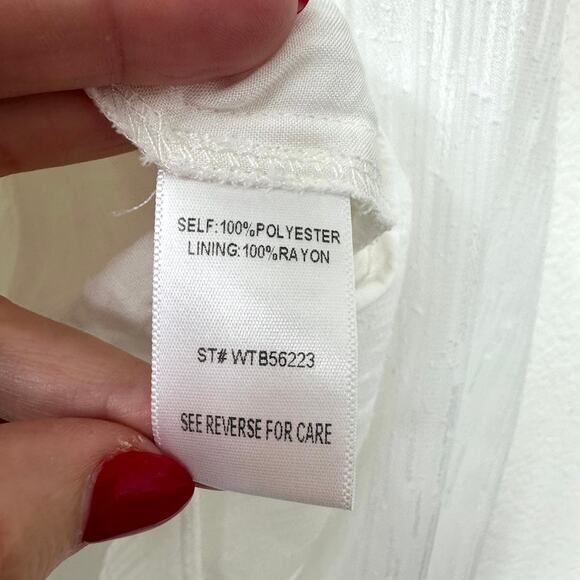 Lost + Wander Sheer Ruffle Sleeve Blouse in White, Size L - Excellent Condition - Picture 7 of 8